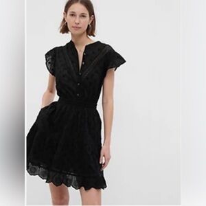 GAP Flutter Sleeve Lace Mini Dress size M Petite AO0133